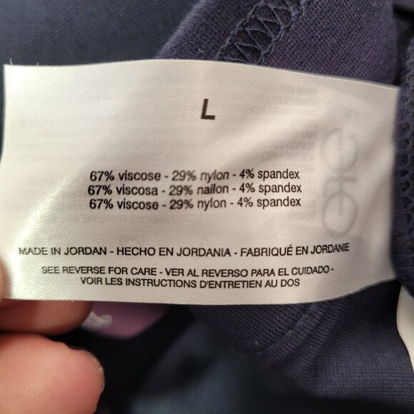 Gloria Vanderbilt Women Navy Cropped Ponte Pants With Tummy Control Panel Large - Picture 8 of 13